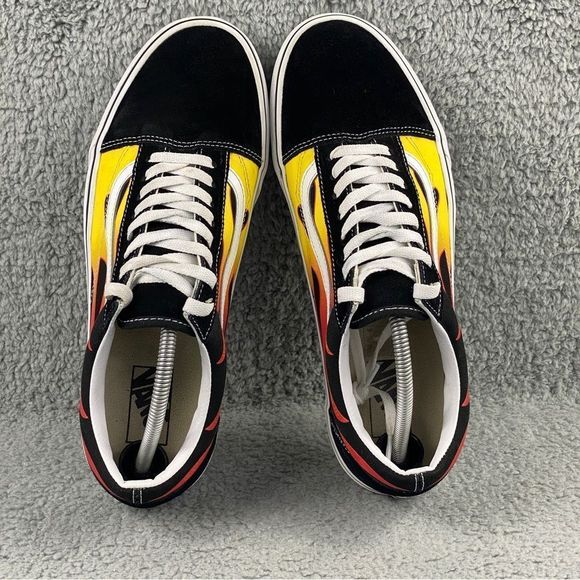 VANS FLAME OLD SKOOL SHOES MANS 11.5 PRINTS LACE UP MULTI COLOR SUEDE SNEAKERS - Picture 7 of 16